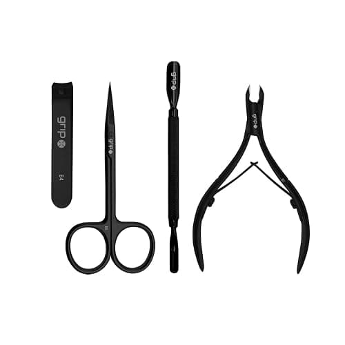 Grip Cuticle Pusher Double Ended Matte Black MB6 – Dual-Ended Stainless Steel Nail Tool for Pushing & Cleaning Cuticles – Ergonomic Non-Slip Design for Salon-Quality Manicures thumbnail 4