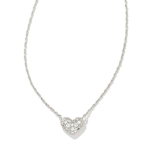 Kendra Scott Ari Pave Crystal Heart Necklace, Fashion Jewelry For Women - Image 1