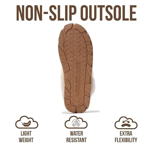 Project Cloud 100% Genuine Leather & Australian Shearling Slippers for Women - Cozy Memory Foam Women's Slippers (Hedy) thumbnail 5