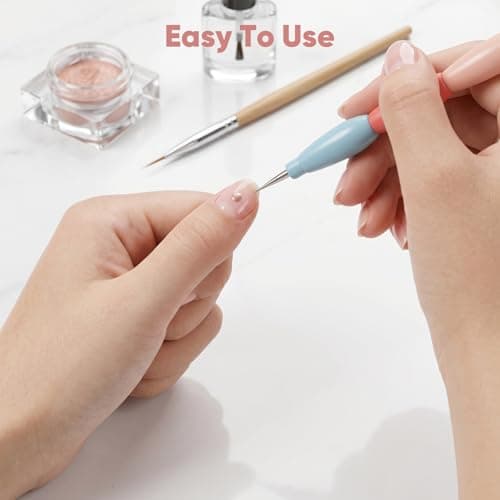 aderroo 5 in 1 Nail Dotting Pen, Nail Dotting Tool with 5 Detachable Color-Coded Tip Sizes 0.6/0.7/1.3/1.8/2.3mm, Portable Dotting Tools Nail Art for Flowers, Polka Dots and DIY Nail Design (5PCS) thumbnail 4