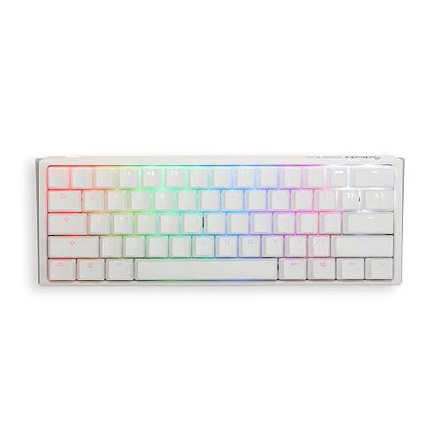 Ducky One 3 Mini Pure White 60% Hotswap RGB Mechanical Keyboard (Cherry MX Brown) - Image 1