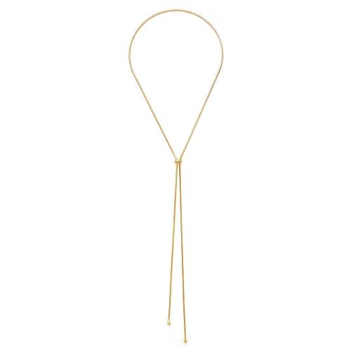MIJENITI Gold Silver Necklace for Women Y Chain Adjustable Gold Long Necklaces Fashion Dainty Jewelry - Image 1