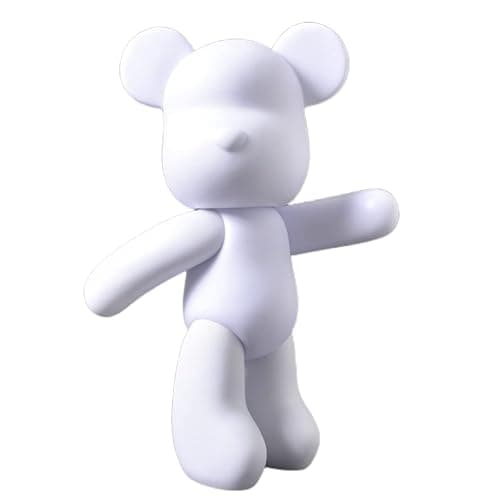 HANDA DIY Painting Fluid Bear Teddy Bear Violent Bear Gloomy Bear Painting Kit Set Creative Home Decorations Handmade Doll Figurine Toys Gift for Birthday Valentines (9.05 inch, Bear Mold) - Image 1