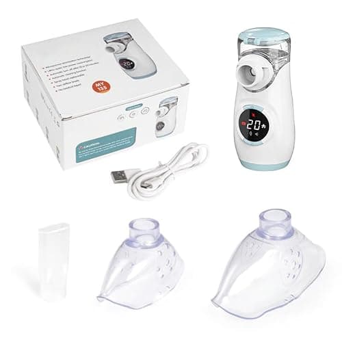 HITHINKMED Mesh Nebuliser for Kids, Portable Nebuliser for Adults Sinus Inhaler with Digital Display, Timed and Automatic Cleaning Functions for Home and Travel Use thumbnail 4