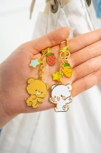 Milkmochabear Milk and Mocha Enamel Keychain Bundle Authentic Merchandise for Bags Accessory Couples Matching Cute Adorable thumbnail 6