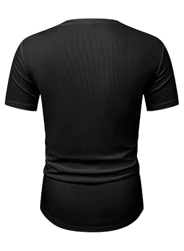 JMIERR Mens Short Sleeve T Shirt Summer Muscle Slim Fitted Crewneck Longline Tees Shirts for Gym Workout thumbnail 9