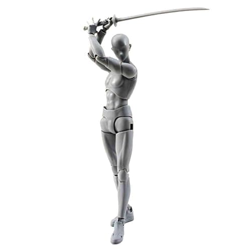 COPYLOVE Figure Model PVC Action Figure Drawing Models Figure Artist Draw Painting Model Mannequin Jointed Doll, Drawing Mannequin Figure Models for Artists (Grey Male) thumbnail 4