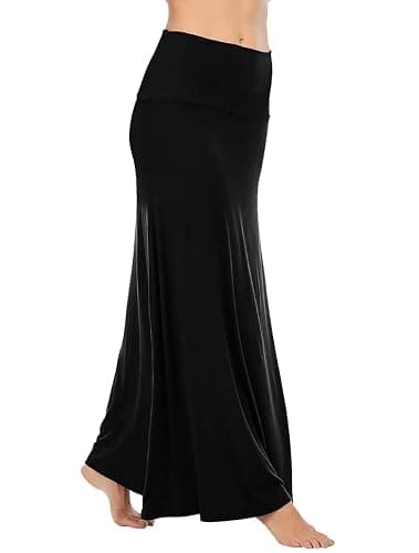 Sweet Hearts Maxi Skirt for Women- Comfy Foldover High Waist Long Flare A-Line Skirt Maxi Dress XS-3X Made in USA thumbnail 4