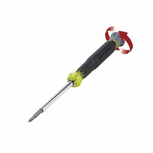 Klein Tools 32581 4-in-1 Electronics Screwdriver Set with 2 Slotted, 2 Phillips Precision Machined Bits, Ideal for Terminal Blocks thumbnail 6