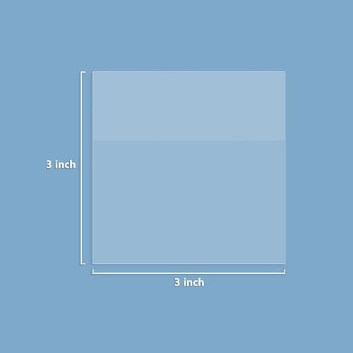 6Pack Transparent Sticky Notes, Clear, 3’’ x 3’’ Translucent, Waterproof See Through, 300 Sheets thumbnail 3
