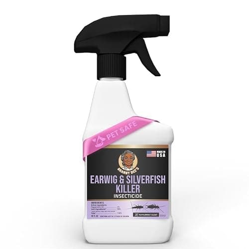 Granny Dee’s Earwig & Silverfish Killer Indoor & Outdoor (Made in USA) - Kills Pests in 24 Hrs - Plant-Based Bug Killer with Peppermint Oil - Safe for Pets & Kids - Targets Earwigs, Ants, Insect Flies - Image 1