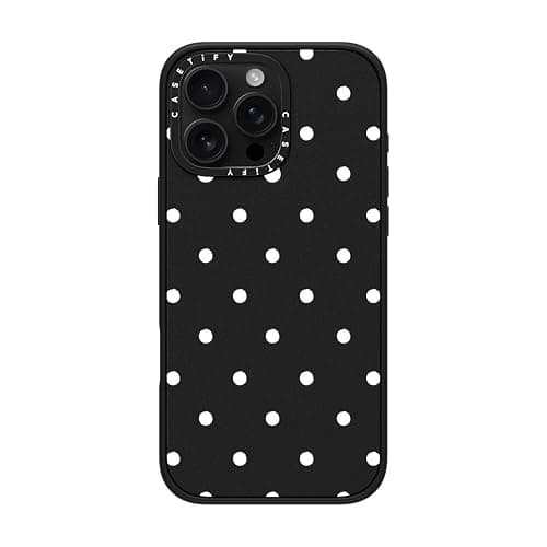 CASETiFY Impact iPhone 16 Pro Max Case [4X Military Grade Drop Tested / 8.2ft Drop Protection/Compatible with Magsafe] - Classic Dottie - Matte Black thumbnail 2