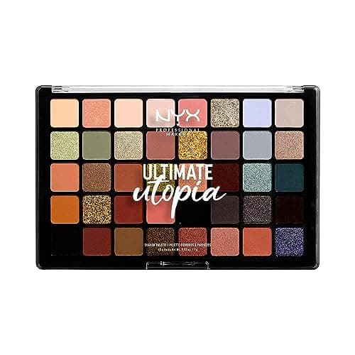 NYX Professional Makeup, Palette Ombretti Ultimate, Pigmenti pressati, 40 tonalità, Effetto opaco, satinato, metallico, Tonalità: Ultimate Utopia - Image 1