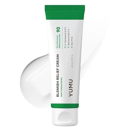 YUMU Cica Exosome Zinc Blemish Relief Cream, Face Moisturizer for Sensitive, Acne-Prone Skin, Lightweight, Breakouts, Barrier Repair, Hydration, Soothing, Oil-Free, Korean Skincare (80 ml/2.70 fl.oz.) - Image 1
