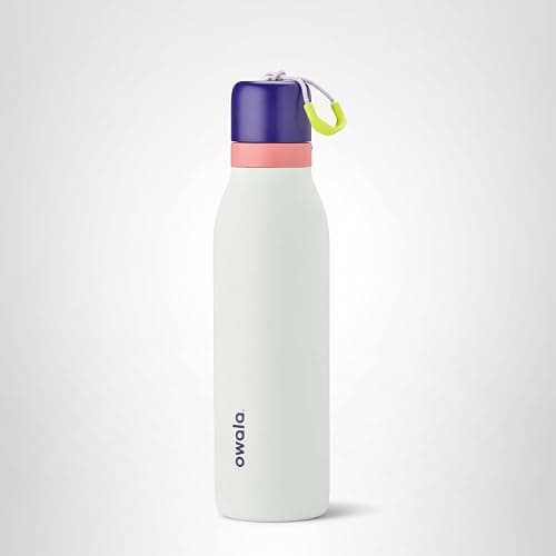 Owala FreeSip Twist Insulated Stainless Steel Water Bottle with Straw for Sports and Travel, BPA-Free, 18-oz, Purple/Mint (Minty Horizons) thumbnail 7