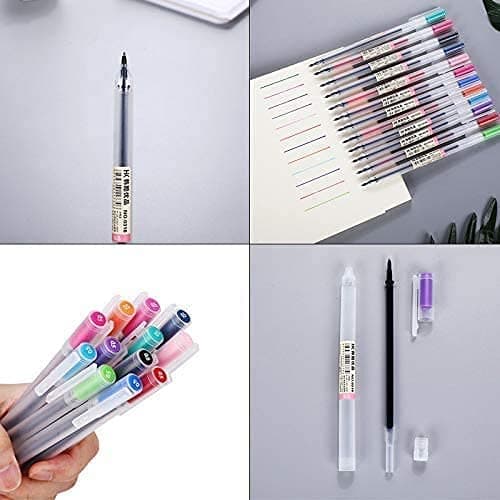 NYKKOLA Japanese Style Gel Ink Pen 0.5mm Colorful Fine Ballpoint Maker Pen for Office School Stationery Supply,Pack of 12, Assorted Colors thumbnail 7