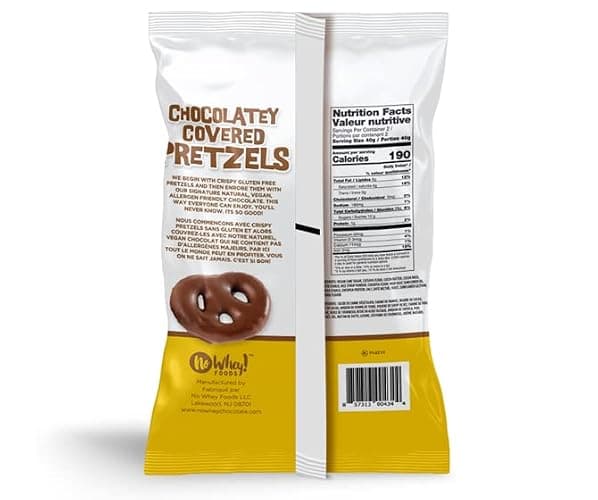 Vegan, Gluten Free Chocolatey Covered Pretzels (2 Pack) | Dairy Free, Peanut Free, Nut Free, Soy Free, All Natural, Sesame Free | Allergy Friendly | No Whey Foods thumbnail 6