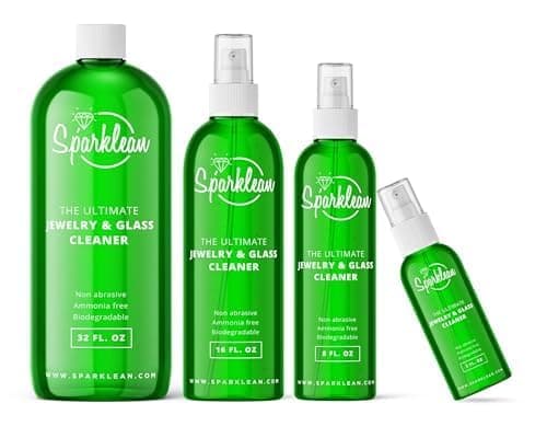 SPARKLEAN Jewelry & Glass Cleaner Spray (2 Oz) - Biodegradable, Ammonia-Free Solution for Gold, Silver & Diamond Rings - Safe for All Metals & Gemstones - Eco-Friendly - Travel Size thumbnail 7