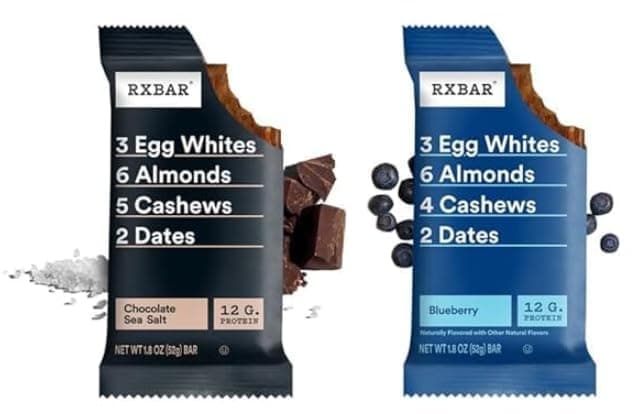 Rx Protein Bar Assorted Variety Pack, 20 Count – Chocolate Sea Salt, Blueberry, Coconut Chocolate, Peanut Butter, Strawberry, Peanut Butter Chocolate, Vanilla Almond, Honey Cinnamon Peanut Butter, Blueberry Cashew Butter & Dark Chocolate Peanut Butter thumbnail 4