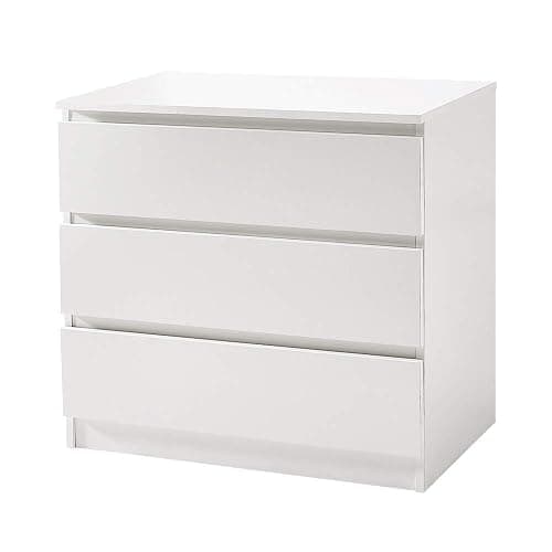 Panana Wooden 3/4/5/6 Chest of Drawers with Metal Runners Modern Bedside Storage Cabinet for Living Room Hallway Bedroom (White, 3 Drawer Chest) thumbnail 4