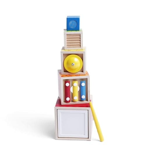 Hape Stacking Music Set | Colorful 6 Piece Musical Box Toy, Wooden Set for Kids 18 Months+ thumbnail 7