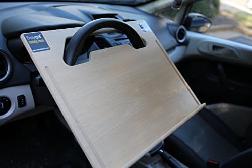 The Executive steering wheel desk measures 17” 3/4” × 13 7/8” provides a stable surface for most laptops, tablets, phones, and paperwork. thumbnail 2