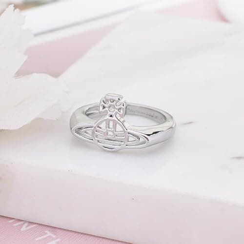 ZHAOZHAO Hollow Line Ring of Saturn for Women - Colorful Hollow Line Saturn Rings thumbnail 2