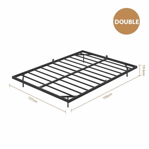 Ufurniture Floating Bed Frame Double Size with LED Light, Metal Platform Double Bed, No Box Spring Needed, Easy to Assemble thumbnail 2