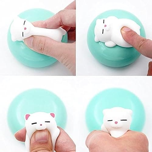 Squishies Kawaii, 4 Pcs Cat Squishy Mini Squishies Stress Mochi Squishy Mochi Squishies Animals Cat Stress Mochi Animal thumbnail 6