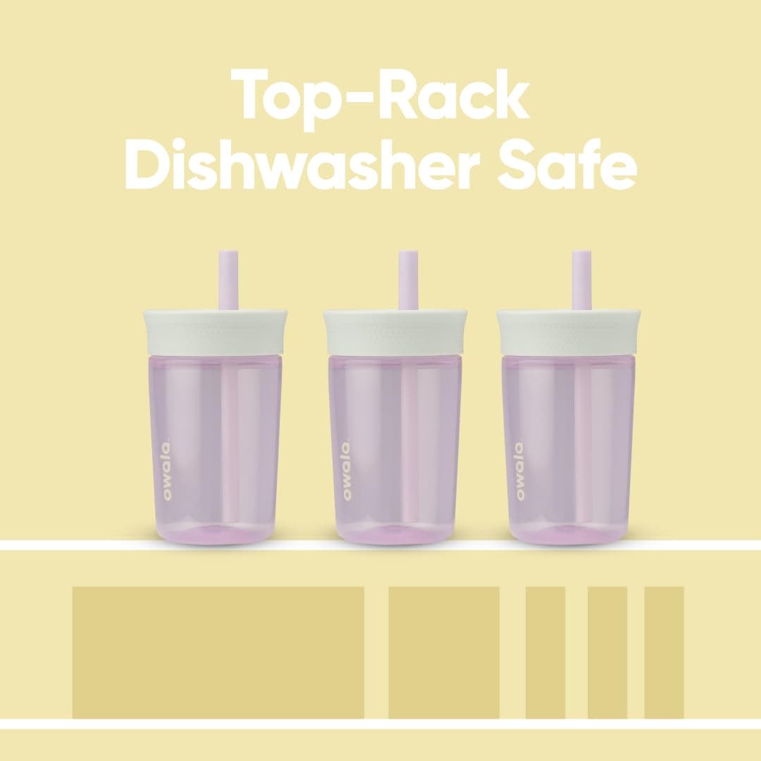 Owala Kids BPA-Free Plastic Tumbler with Spill Resistant Flexible Straw, Easy to Clean, Kids Water Bottle, Great for Travel, Dishwasher Safe, 15 Oz, Mint and Pink, (Unicorn) thumbnail 5