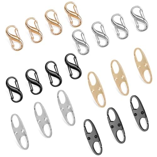 Phinus Lock Combo, Total 21PCS Clips Anti-Theft, Locks Anti-Theft for Luggage, Clothing, Backpacks, Boots, Purses, Travel Outdoor Sports(Black, Silver, Gold) - Image 1
