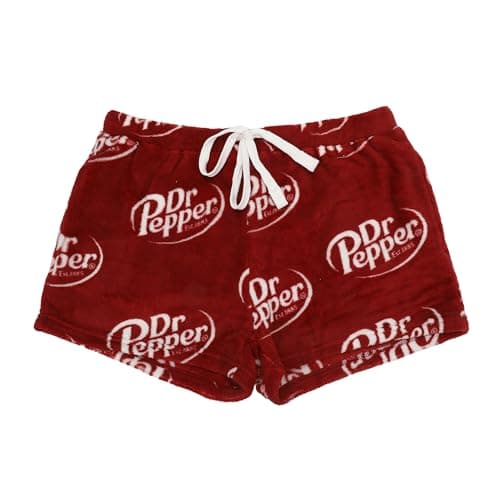 Dr Pepper Logo All-Over Print Women's Plush Shorts thumbnail 4