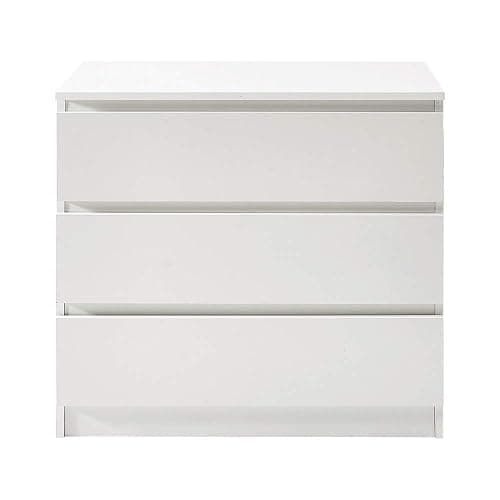 Panana Wooden 3/4/5/6 Chest of Drawers with Metal Runners Modern Bedside Storage Cabinet for Living Room Hallway Bedroom (White, 3 Drawer Chest) thumbnail 3