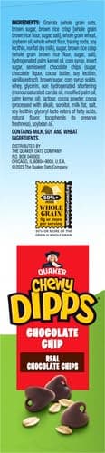 Quaker Chewy Dipps Granola Bars Chocolate Chip, 1.09 oz, 14 Ct thumbnail 11