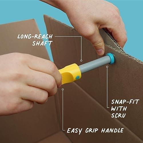 Makedo Discover | Upcycled Cardboard Construction Tool Kit in Small Toolbox (126 Pieces) | STEM + STEAM Educational Toys for at Home Play + Classroom Learning | Reusable Tools for Boys & Girls Age 5+ thumbnail 5