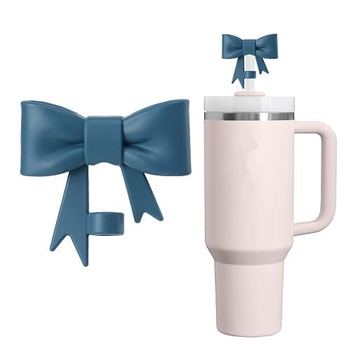 10mm Bow Shape Straw Topper for Stanley Cup (Navy) - Image 1