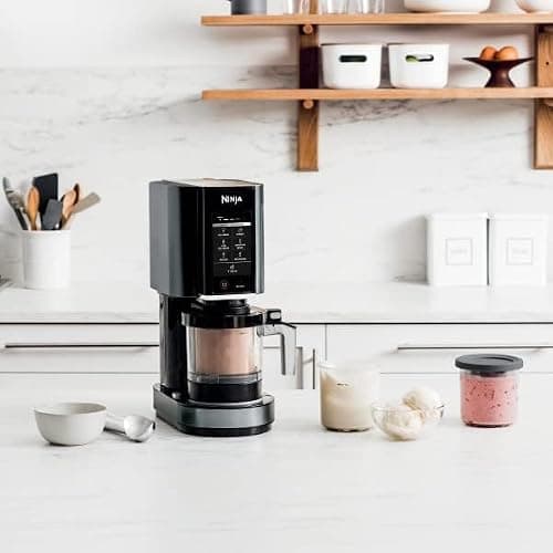 Ninja CREAMi Ice Cream, Sorbet, Milkshake Maker + 3 CREAMi Pints, Black thumbnail 2
