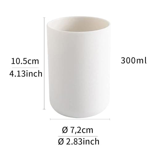 Pestrema Toothbrush Holders 2 Pieces, Bathroom Toothbrush Cup, Makeup Brush Bracket, Accessory Organizer and Toothbrush Bracket (White and White) - White and White thumbnail 3