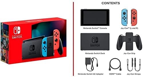 Nintendo Switch Deluxe Holiday Game Bundle: Nintendo Switch with Neon Blue and Neon Red - 6.2" Touchscreen LCD Display + Nintendo Switch Minecraft Game and T.F. Card (Renewed) thumbnail 2