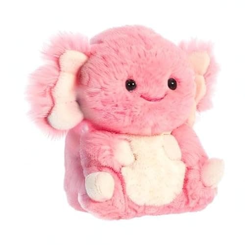 Aurora® Round Rolly Pet™ Ari Axolotl™ Stuffed Animal - Adorable Companions - On-The-Go Fun - Pink 5 Inches thumbnail 5