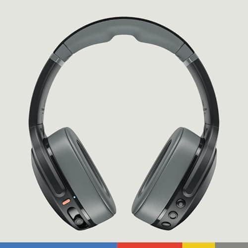 Skullcandy Crusher Evo Over-Ear Wireless Bluetooth Headphones with Sensory Bass, 40 Hr Battery, Microphone, Works with iPhone Android – Black/Asphalt - Black/Asphalt - One Size thumbnail 4