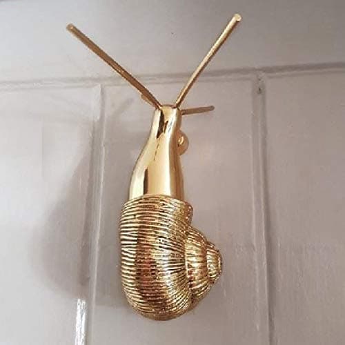Solid Polished Brass Snail Door Knocker Front Door Furniture - Supplied with Fixings thumbnail 3