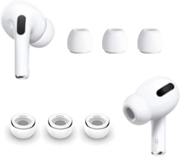 ALXCD 3 Pairs Ear Tips Compatible with AirPods Pro 2, XS Size Silicon Earbud Tips Eargel Replacement Eartips, Compatible with AirPods Pro 2 [White xs] - Image 1