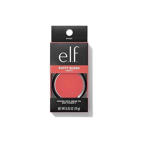 e.l.f. Putty Blush, Creamy & Ultra Pigmented Formula, Infused with Argan Oil & Vitamin E, Tahiti, 0.35 Oz (10g) thumbnail 2