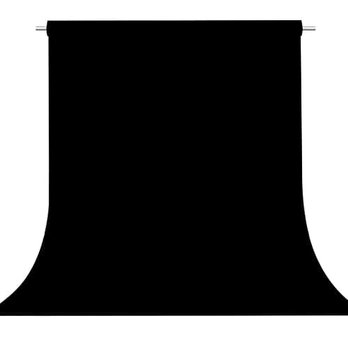 Black Photo Backdrop for Photoshoot, Black Photography Backdrop for Portraits, Fabric Background for Product Photography and Video Creation 10FTx10FT - Image 1