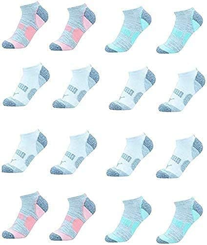 PUMA Womens No Show Low Cut Moisture Control Sport Socks (Shoe Size 5-9.5) - Multi Grey - 8 Pack thumbnail 3
