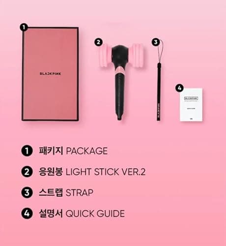 KPOPINTOUCH Blackpink Official Fan Light Stick Version 2 Cheering Lightstick for K-Pop Idol Concert Lightup Lighting Party Supplies thumbnail 4