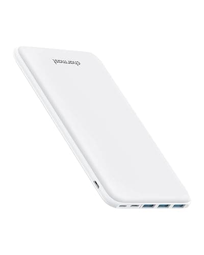 Charmast Power Bank 26800mAh Caricatore Portatile USB C Bianco | Batteria Ultra Sottile, 3 Ingresso & 4 Uscita, Compatibile con iPhone Samsung Huawei Xiaomi HONOR, Smartphone Tablet - Image 1
