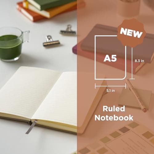 Sakura A5 Notebook & Pigma Micron Bundle - Creative Set for Journaling, Sketching & Writing - A5 Notebook with 140 GSM Paper - Archival Ink Pens - Stationery Bundle - 5.1 x 8.3" thumbnail 2