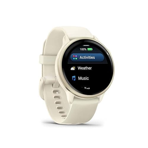 Garmin 010-02985-01 VIVOACTIVE 6 Health and Fitness GPS Smartwatch Bone with Silicone Band Bundle with 2 YR CPS Enhanced Protection Pack thumbnail 3